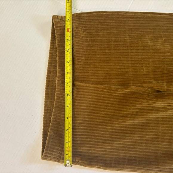 Aerie Small Groove On Ribbed Velour Flare Pants Gold/Copper Bellbottom Boho Soft - Picture 9 of 12